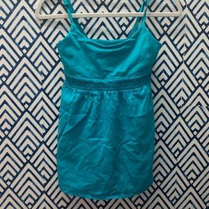 Lululemon Blue Ruffled Workout Tank